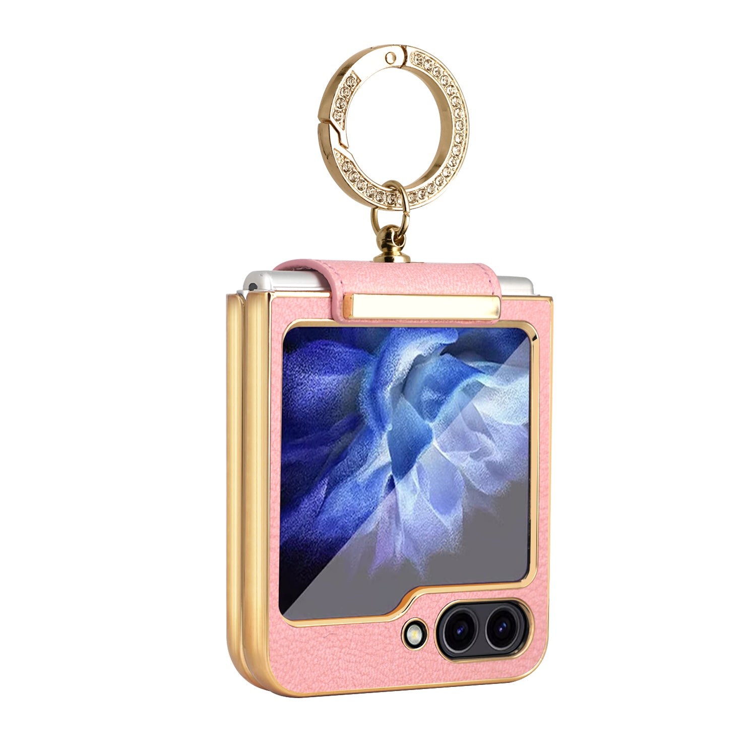 For Samsung Galaxy Z Flip5 5G Hard PC Phone Case Rhinestone Decoration Kickstand Cover with Tempered Glass Back Film For Samsung Galaxy Z Flip5 5G Hard PC Phone Case Rhinestone Decoration Kickstand Cover with Tempered Glass Back Film